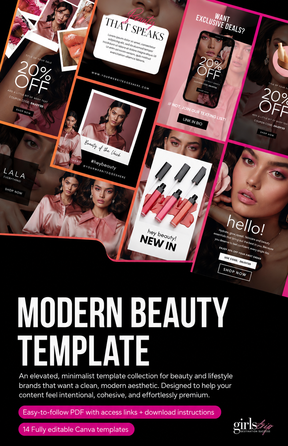 Canva Modern Beauty Template Kit
