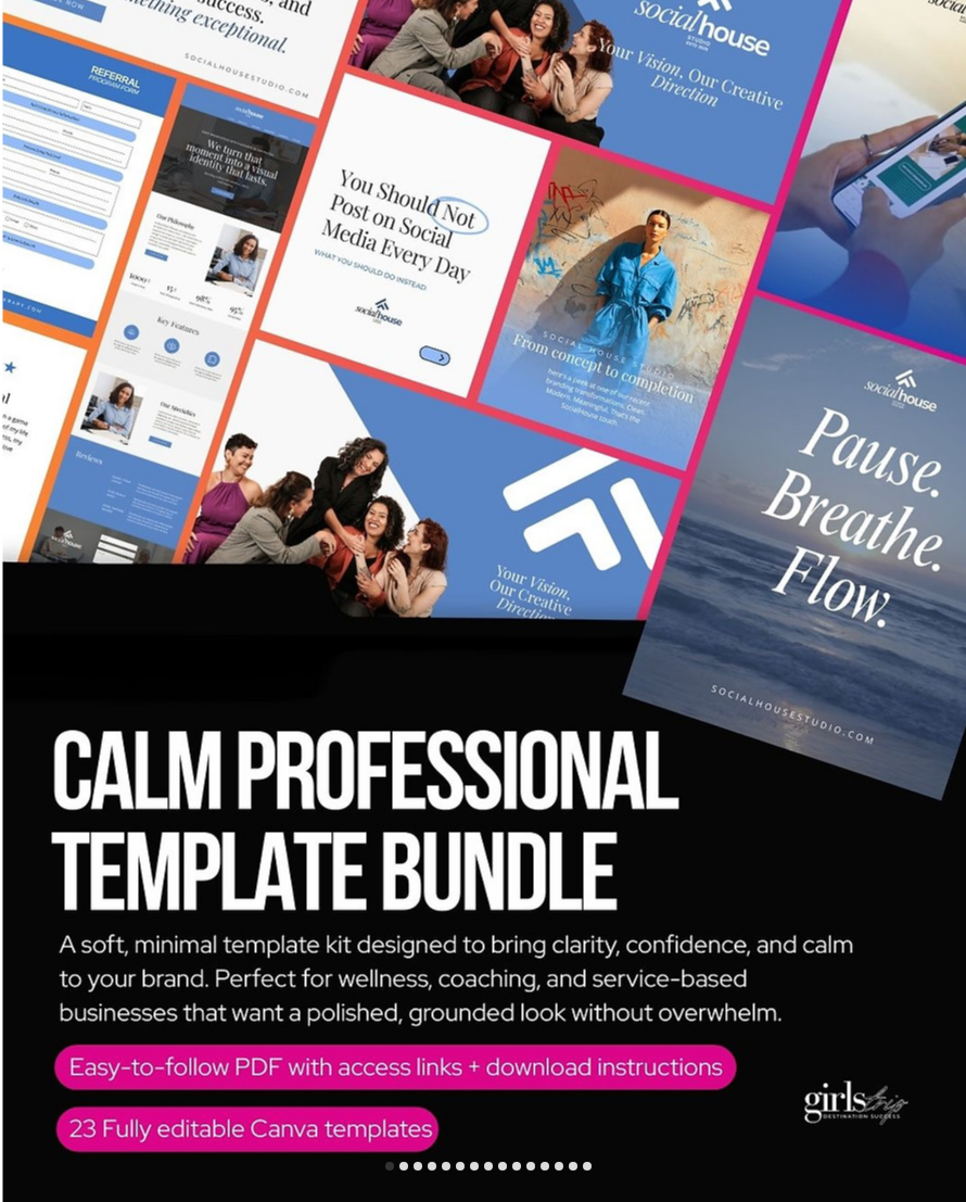 Canva Calm Professional Template Kit